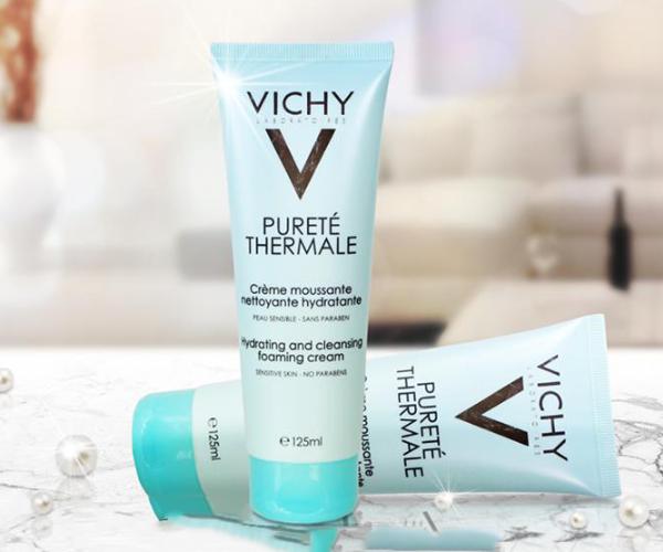 vichy purete thermale hydrating and cleansing foaming cream